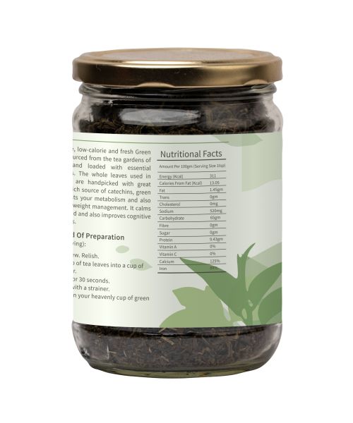 Ecotyl: Green Tea Leaves From Darjeeling | Handpicked | 180g