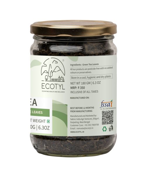 Ecotyl: Green Tea Leaves From Darjeeling | Handpicked | 180g