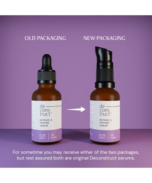 Deconstruct Skincare: Retinol & Peptide Serum- 0.2% Retinol + 1% Peptide - 30ml