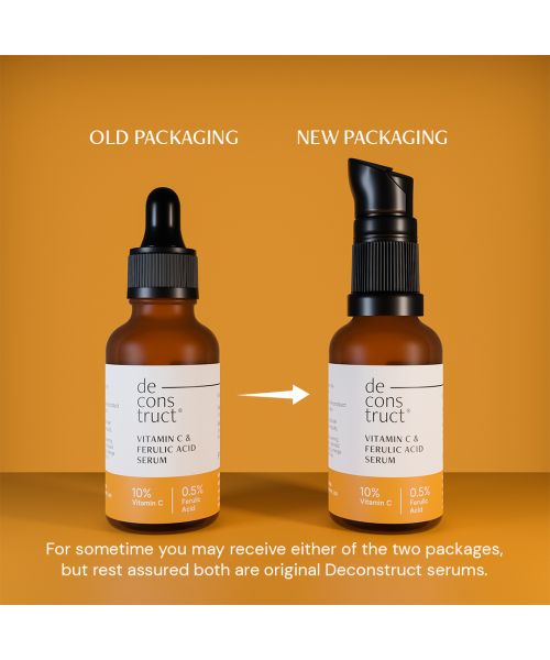 Deconstruct Skincare: Vitamin C Serum- 10% Vitamin C + 0.55% Ferulic Acid - 30ml