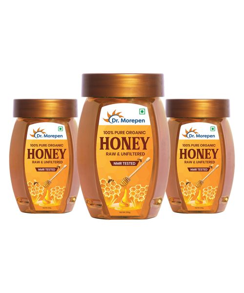 Dr. Morepen: Natural & Pure Multi Flora Honey NMR Tested  - 250gm Pack of 3