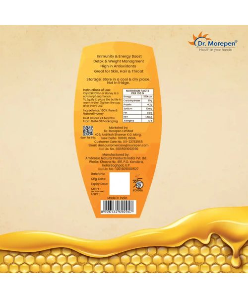 Dr. Morepen: Natural & Pure Multi Flora Honey NMR Tested  - 250gm Pack of 3