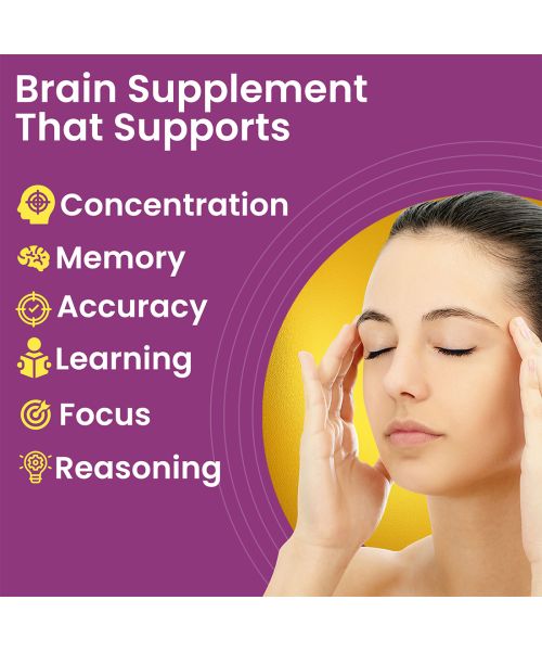 Dr. Morepen: Memory Booster Tablets with Ginko Biloba, Ashwagandha & Brahmi for Brain Health - 60 Veg Tablets Pack of 2