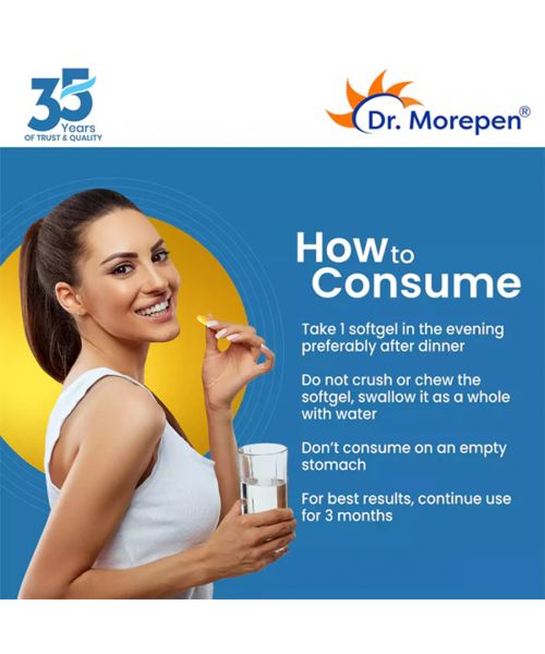 Dr. Morepen: COD Liver Oil Softgels with Natural Omega 3, Vitamin A & D and Omega 3 Deep Sea Fish Oil Triple Strength - 160 Softgels