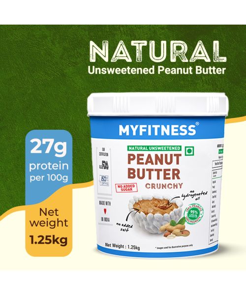 MYFITNESS: Natural Crunchy Peanut Butter - 1250g