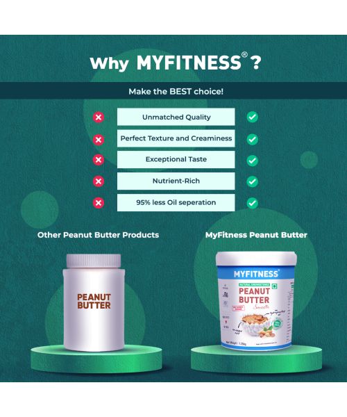 MYFITNESS: Natural Crunchy Peanut Butter - 1250g