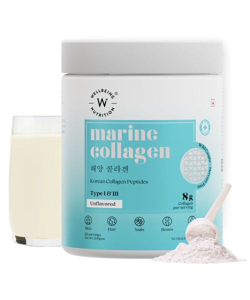 Wellbeing Nutrition: Pure Korean Marine Collagen Peptides - Unflavoured - 200 gm