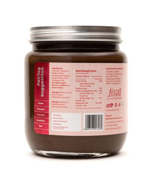 Flyberry Gourmet: Choco Hazelnut Spread, 500g | Sugarfree | Vegan | Keto & Diabetes Friendly