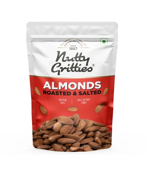 Nutty Gritties: California Roasted Almonds, Lightly Salted and Dry Roasted - 200g