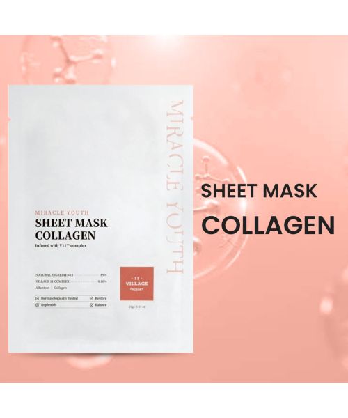 Village11 Factory: Miracle Youth Sheet Mask Collagen  23gm