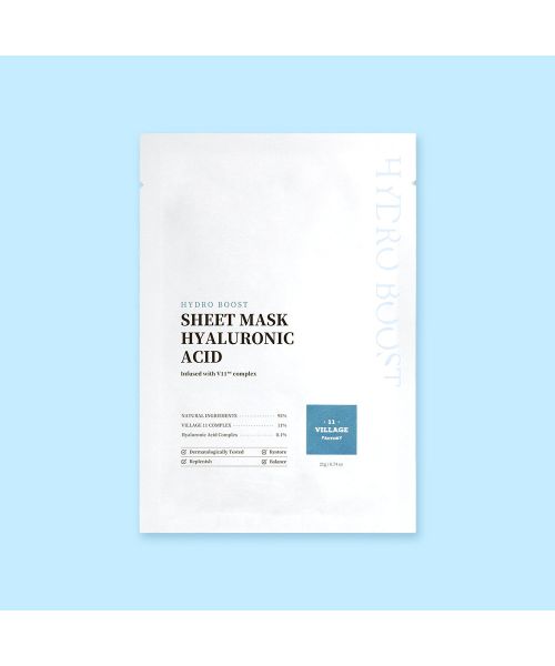 Village11 Factory: Hydro Boost Sheet Mask Hyaluronic Acid  21gm