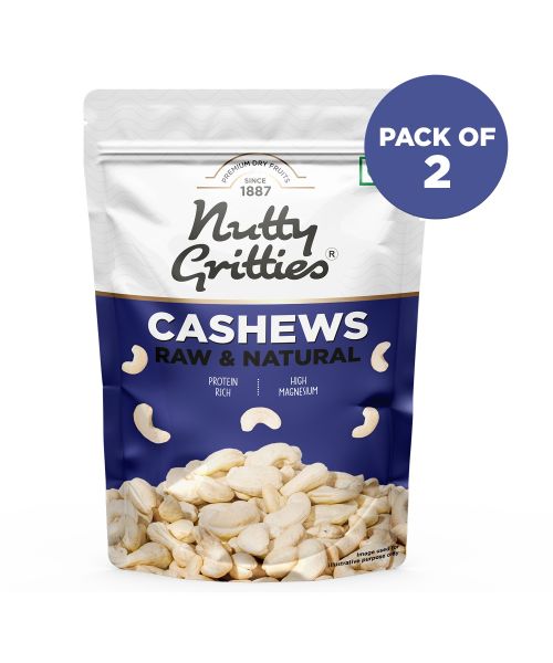 Nutty Gritties: Cashew Nuts, Whole Jumbo in size W240 - 400g (2 Pack of 200g each)