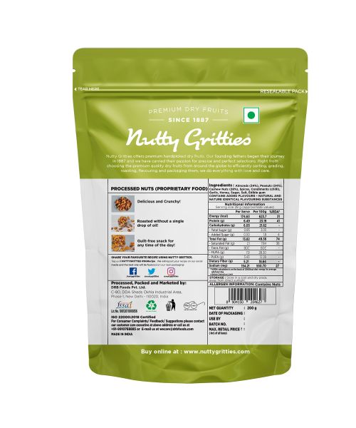 Nutty Gritties: Thai Chilli Blend Trail Mix - Almonds, Cashews and Peanuts - Healthy Party Snack - 400g (2 Pack of 200g each)