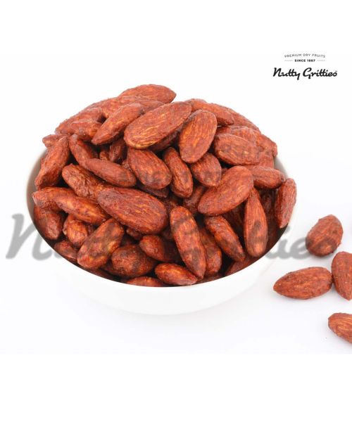 Nutty Gritties: Barbeque Almonds, Dry Roasted Non Fried and Zero Oil - 400g (2 Pack of 200g each)