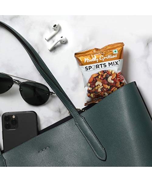 Nutty Gritties: Sports Mix, Roasted Almonds, Cashews, Pistachios, Dried Blueberries, Cranberries and Raisins - 180g (6 Pack of 30g each)