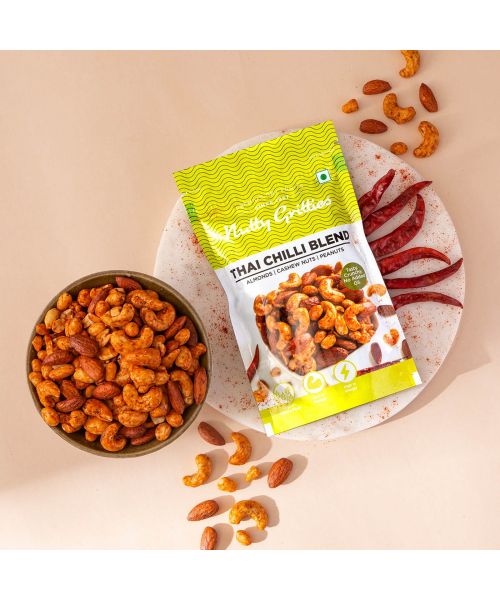 Nutty Gritties: Southern Pepper Cashews, Barbeque Almonds and Thai Chilli Blend - 600g (3 Pack of 200g each)