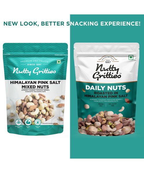 Nutty Gritties: Daily Nuts Roasted in Himalayan Pink Salt - 200g