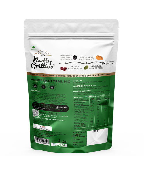 Nutty Gritties: Antioxidant Mix, 21 Superfoods Mix in 1  Pack - 400g (2 Pack of 200g each)