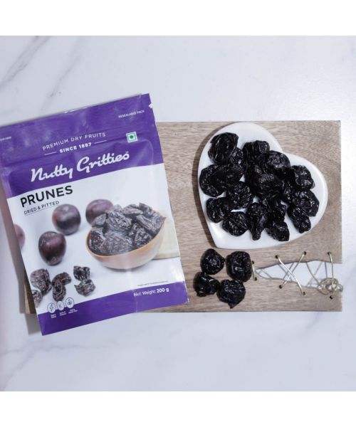 Nutty Gritties: California Pitted Prunes, Dried Fruit Plums - 400g (2 Pack of 200g each)