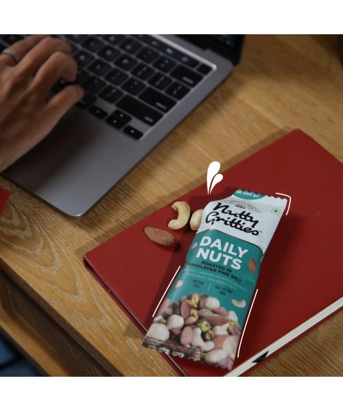 Nutty Gritties: Daily Nuts Roasted in Himalayan Pink Salt (Pack of 6 x 35g each) -210g