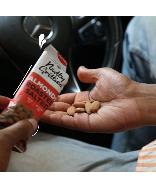 Nutty Gritties: California Almonds Roasted, Lightly Salted (Pack of 6 x 40g Each) - 240g
