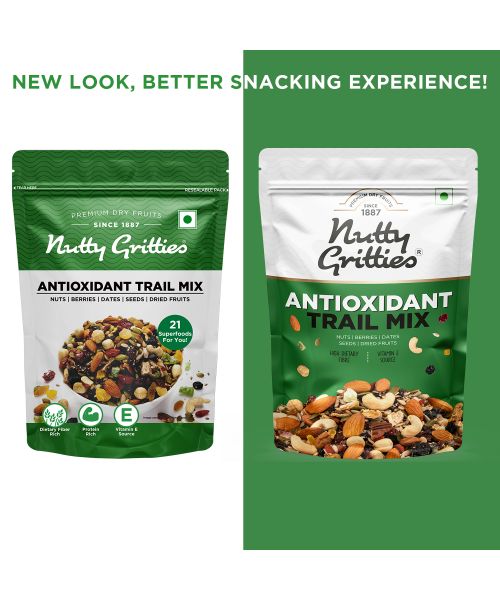 Nutty Gritties: Antioxidant Mix, 21 Superfoods Mix in 1  Pack - 400g (2 Pack of 200g each)