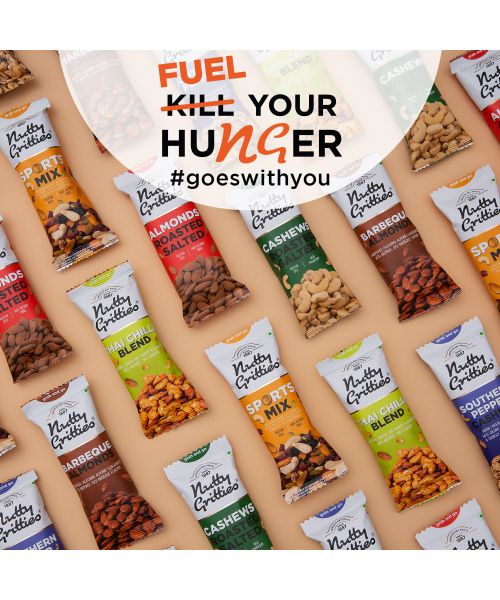 Nutty Gritties: Daily Nuts Roasted in Himalayan Pink Salt (Pack of 6 x 35g each) -210g