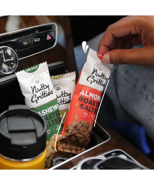 Nutty Gritties: California Almonds Roasted, Lightly Salted (Pack of 6 x 40g Each) - 240g