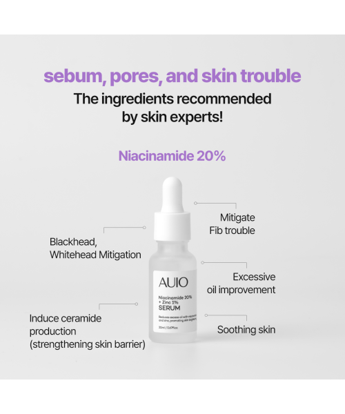 AUIO: Niacinamide 20% + Zinc 1% Serum