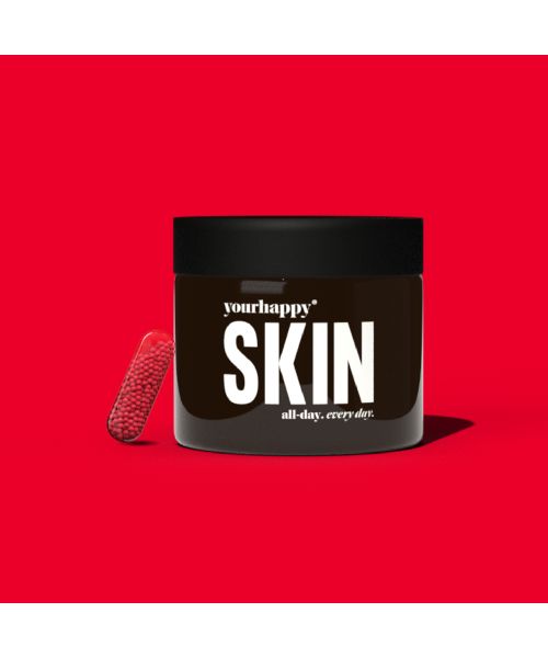 YourHappyLife: Skin Capsules with Activated L- Glutathione, NAC, Niacinamide & Retinol for Smooth, Radiant & Clear Complexion- 60 Capsules.