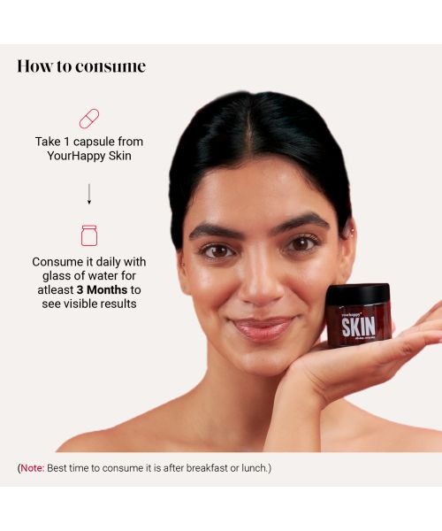 YourHappyLife: Skin Capsules with Activated L- Glutathione, NAC, Niacinamide & Retinol for Smooth, Radiant & Clear Complexion- 60 Capsules.