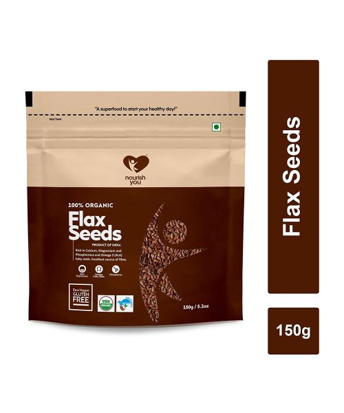 Nourish You: Organic Raw Flax Seeds 150G