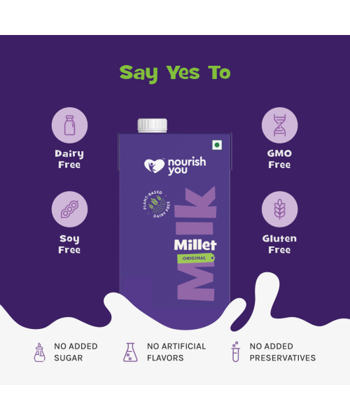 Nourish You: Plant Based Millet Milk Original 200Ml ( Pack Of 12)