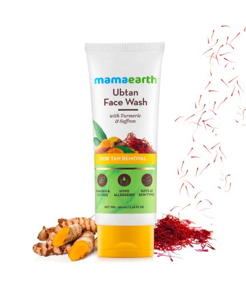 Mamaearth: Ubtan Face Wash With Turmeric & Saffron For Tan Removal -  100ml