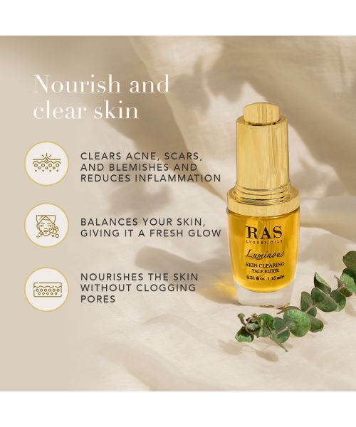RAS Luxury Oils: Luminous Skin Clearing Face Elixir - 6ml