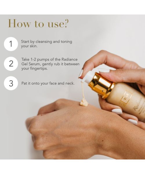 RAS Luxury Oils: Radiance 24K Gold Brightening & Hydrating Face Gel Serum - 30ml