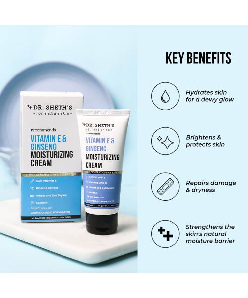 Dr. Sheth's: Vitamin E & Ginseng Moisturizing Cream - 50gm