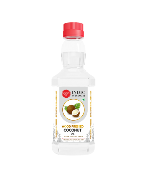 Indic Wisdom: Wood Pressed Virgin Coconut Oil 200 ml (Cold Pressed Coconut Oil - Extracted on Wooden Churner)