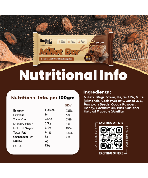 Beyond Food: Millet Bar - Assorted Pack (Pack of 6)