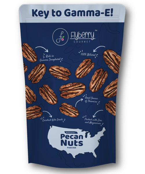 Flyberry Gourmet: Pecan Nuts 100g | Imported From US | 100% Natural | Rich in Vitamin E, Zinc and Magnesium