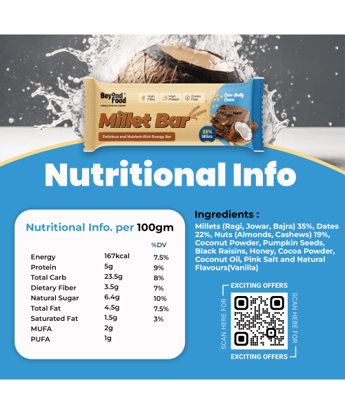 Beyond Food: Millet Bar - Assorted Pack (Pack of 6)