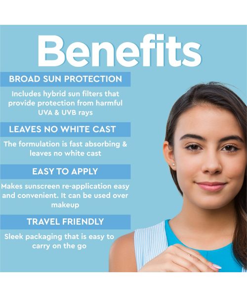 Happier: Sunscreen Stick SPF 50+ PA+++ - Sun Protection Stick for All-Day Against Harmful UVA/UVB Rays - 20gm