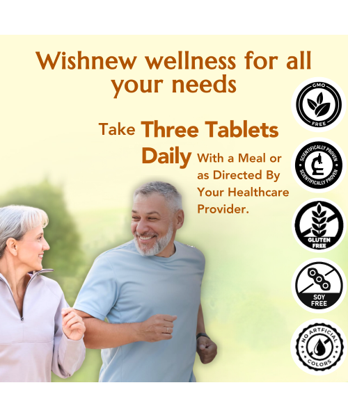 Wishnew Wellness: JOINT FLEX+ | Comprehensive Joint Support with Glucosamine, Chondroitin, and MSM | Improves Mobility & Flexibility - 90 Tablets