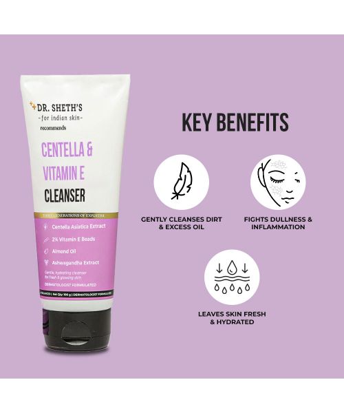 Dr. Sheth's: Centella & Vitamin E Cleanser - 50ml