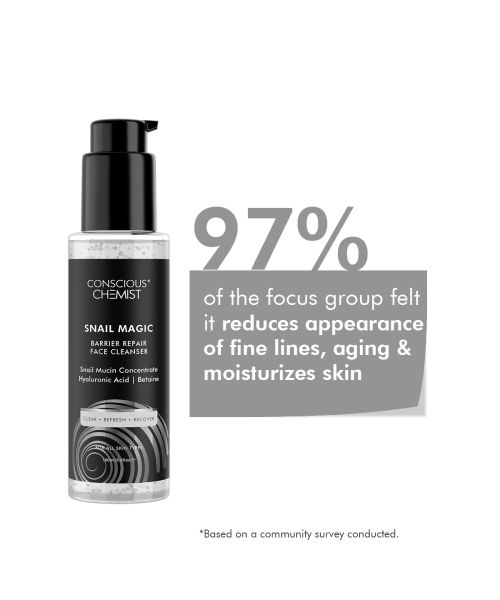 Conscious Chemist: Snail Magic Barrier Repair Gel Face Cleanser with Korean Snail Mucin Concentrate (100ml)