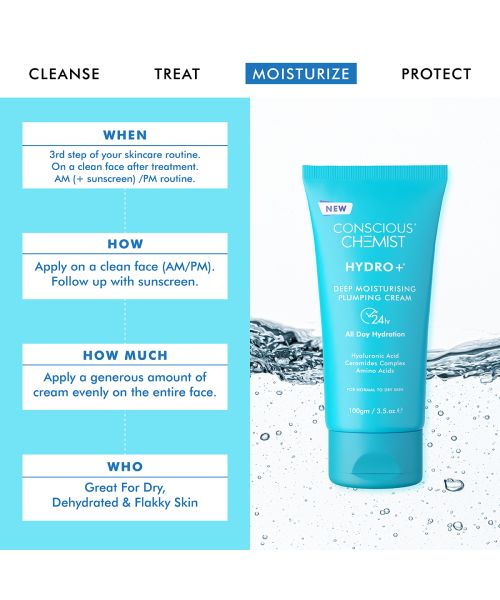 Conscious Chemist: Hyaluronic Acid Lightweight Gel Moisturiser For Dullness & dehydration (100g)