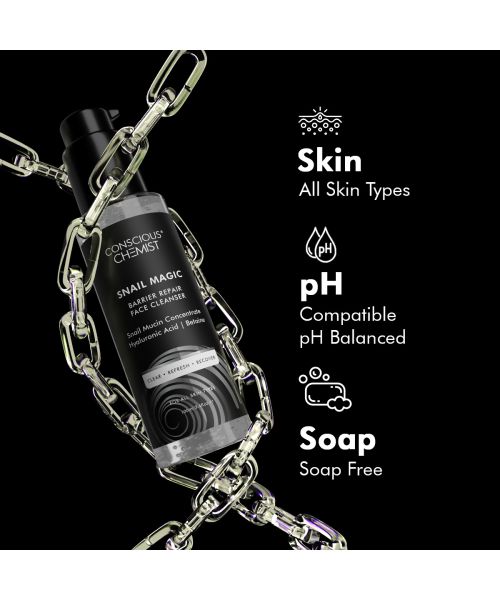 Conscious Chemist: Snail Magic Barrier Repair Gel Face Cleanser with Korean Snail Mucin Concentrate (100ml)