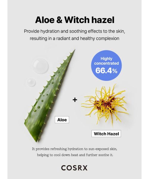 COSRX: Witch Hazel + Aloe | Ultra-Light Hydration | Invisible Face Sunscreen SPF50+ PA++++ | 50ml