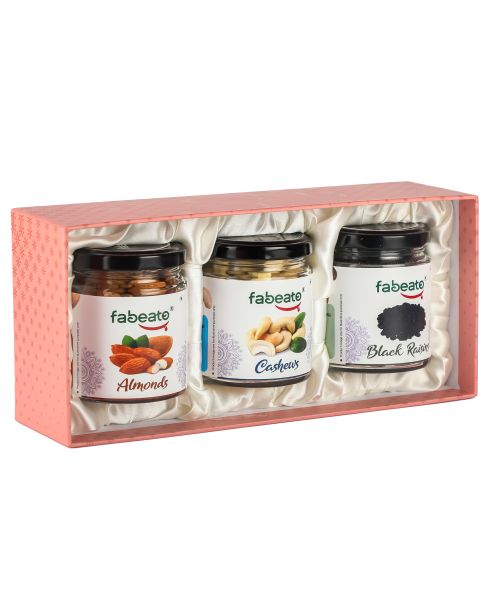 Fabeato: Premium Special Dry Fruits Gift Box for Festival Almonds, Cashews, Black Raisin