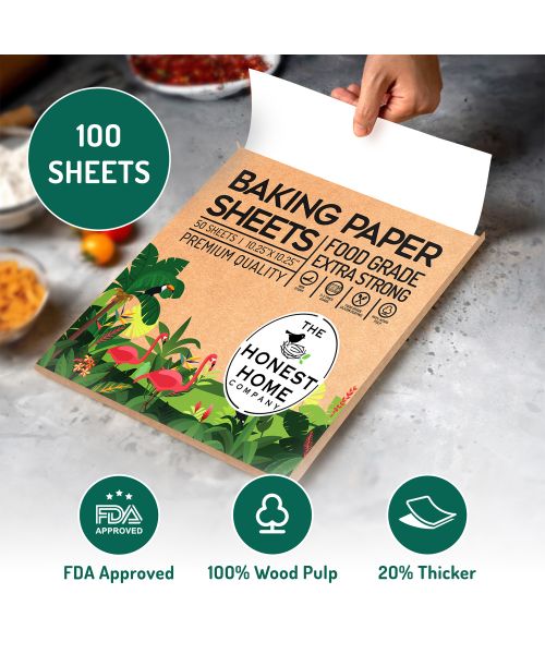 The Honest Home Company: Baking Paper Sheets | Pack of 100 Sheets